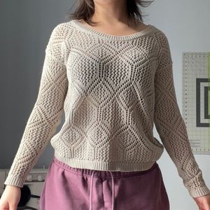 open knit sweater